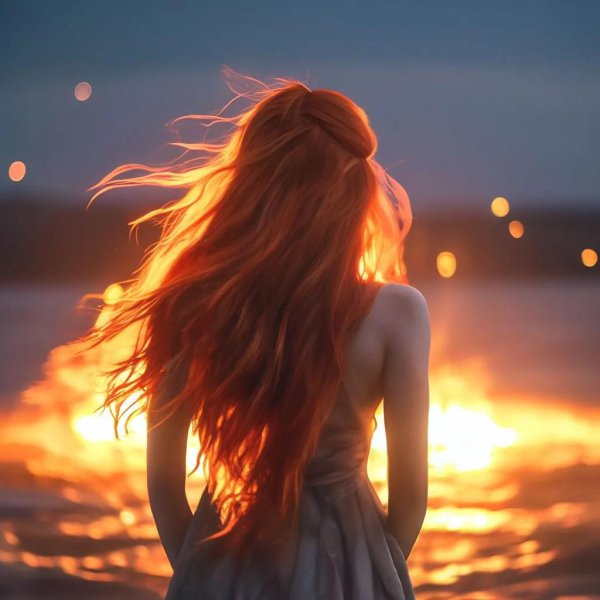 Девушка стоит спиной