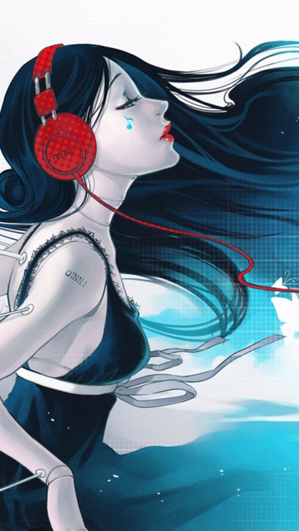 Девушка с наушниками