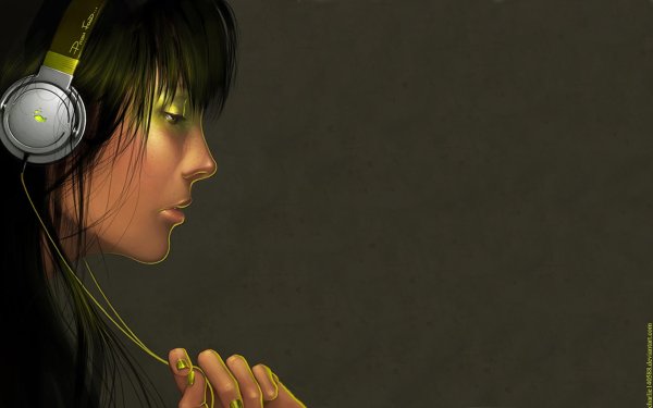 Девушка с наушниками