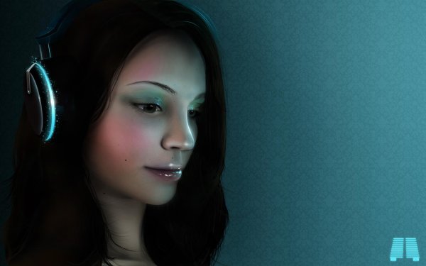 Девушка с наушниками