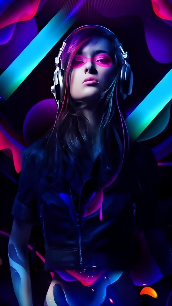 Девушка с наушниками