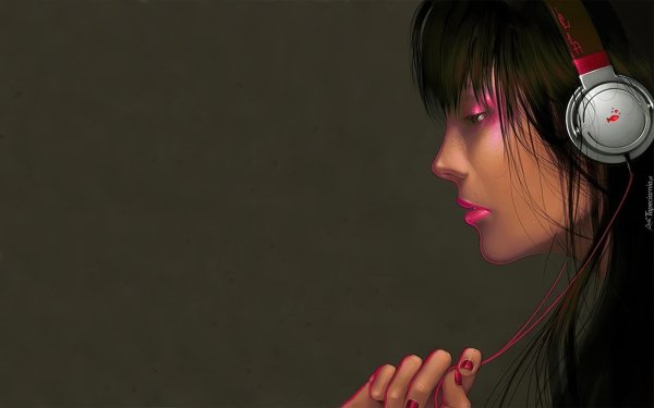 Девушка с наушниками