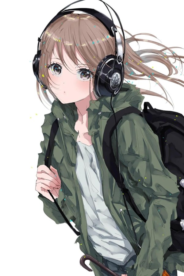 Девушка с наушниками