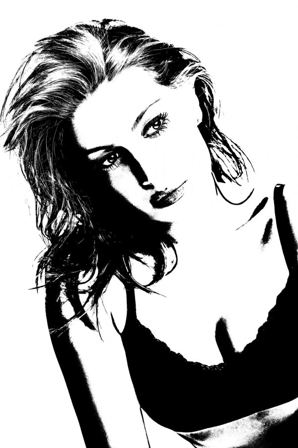 Черно белые с девушками