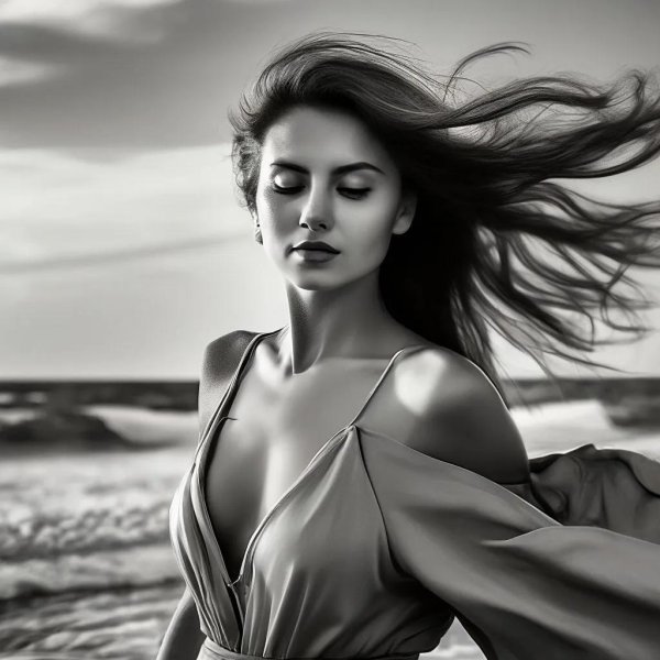 Черно белые с девушками