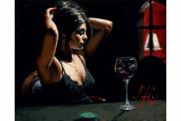 Девушка с бокалом вина