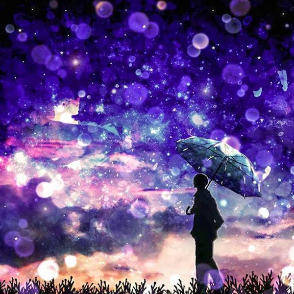 Звездное небо и девушка