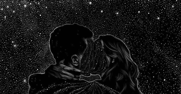Звездное небо и девушка