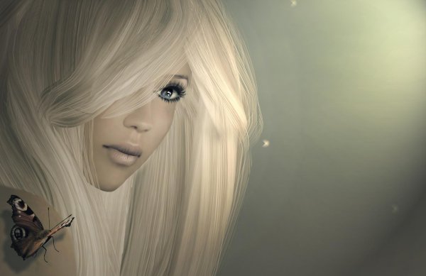 Девушка нарисованная на аву блондинка