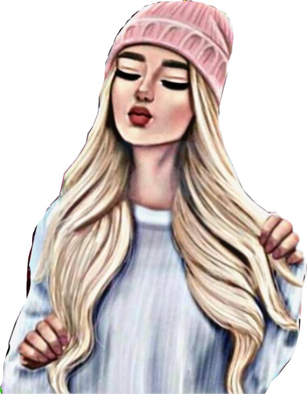 Девушка нарисованная на аву блондинка