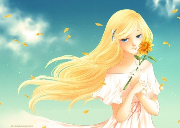 Девушка нарисованная на аву блондинка