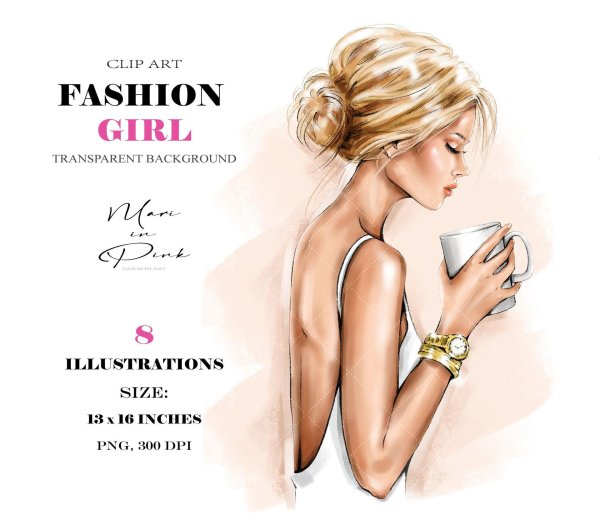 Девушка нарисованная на аву блондинка