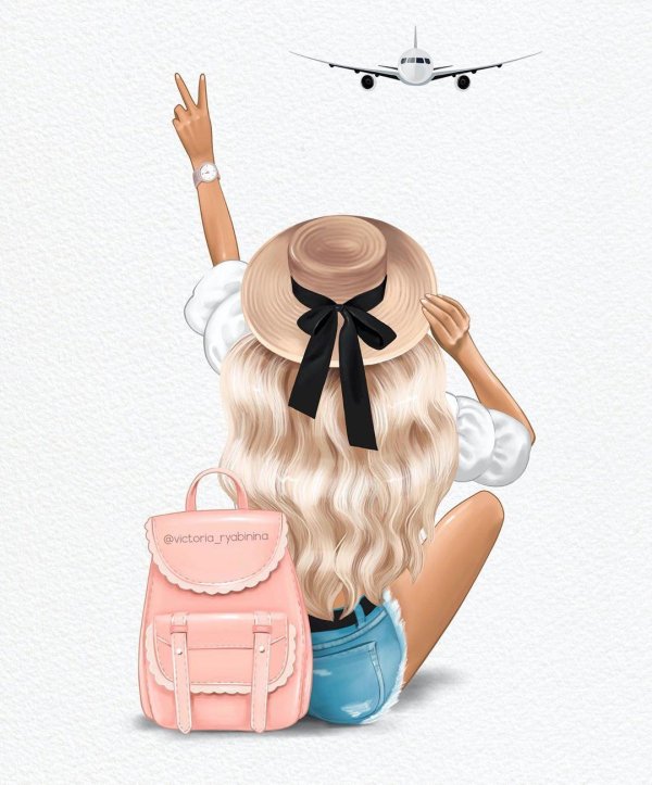 Девушка нарисованная на аву блондинка