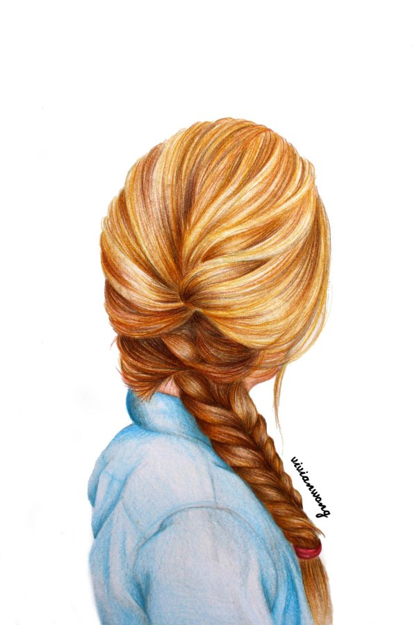 Девушка нарисованная на аву блондинка