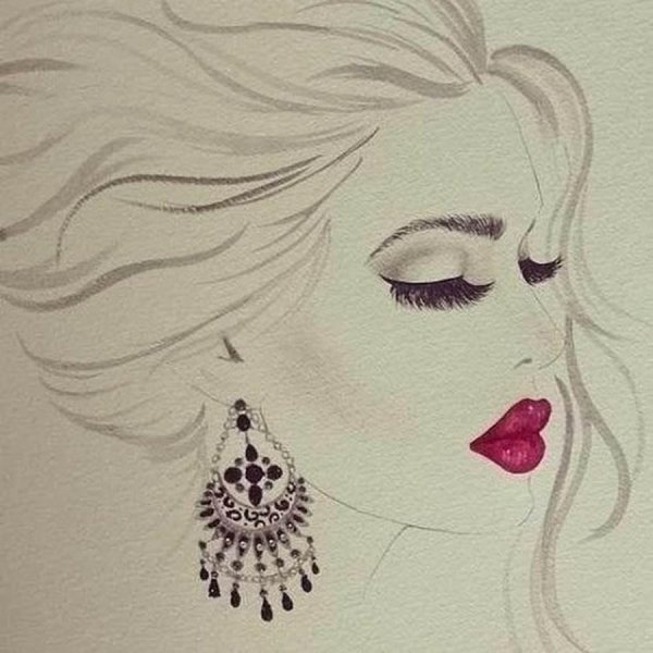 Девушка нарисованная на аву блондинка