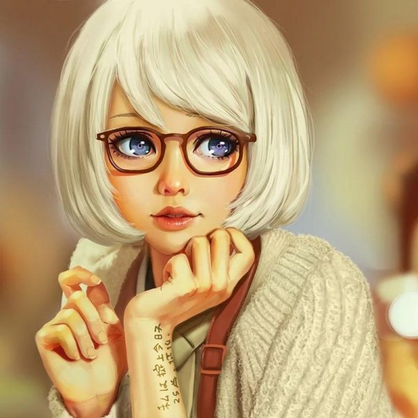 Девушка нарисованная на аву блондинка