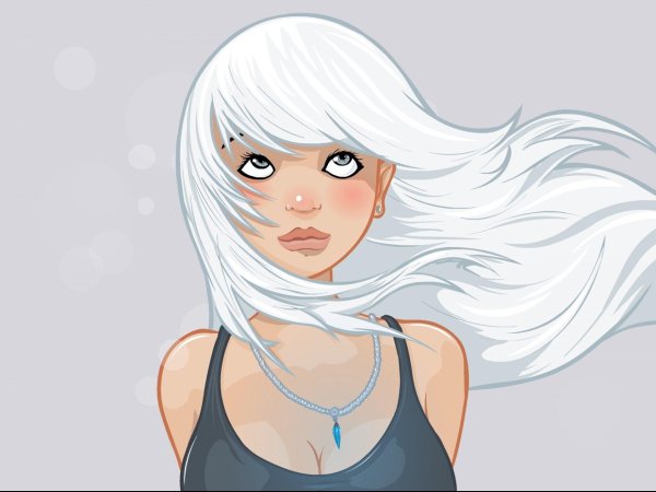 Девушка нарисованная на аву блондинка