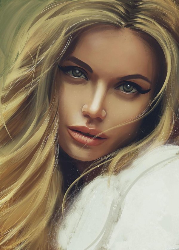 Девушка нарисованная на аву блондинка