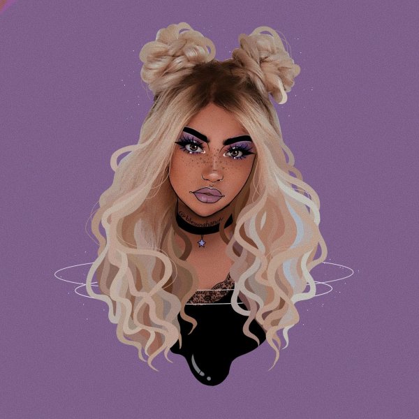 Девушка нарисованная на аву блондинка