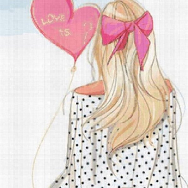 Девушка нарисованная на аву блондинка