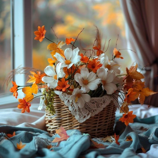 осень цветы