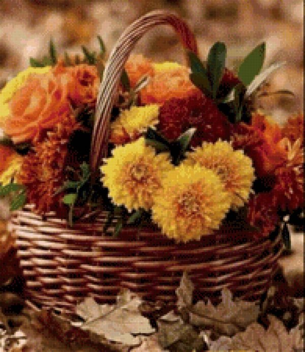 Осенние с цветами