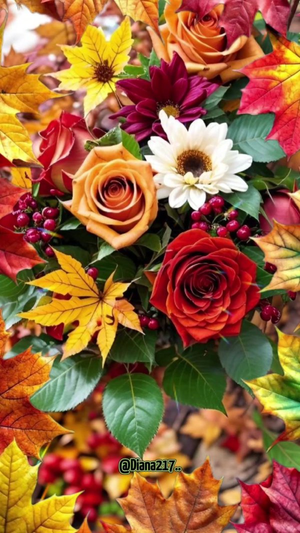 осень цветы