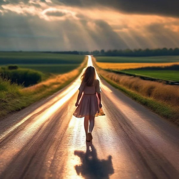 Идет девушка