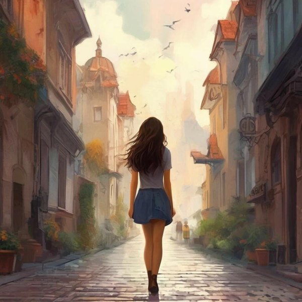 Идет девушка