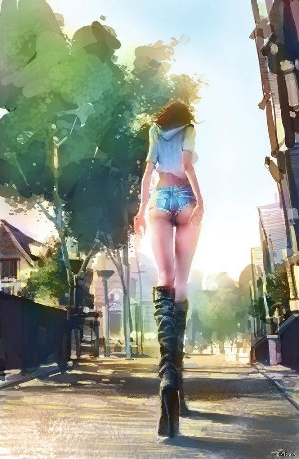 Идет девушка