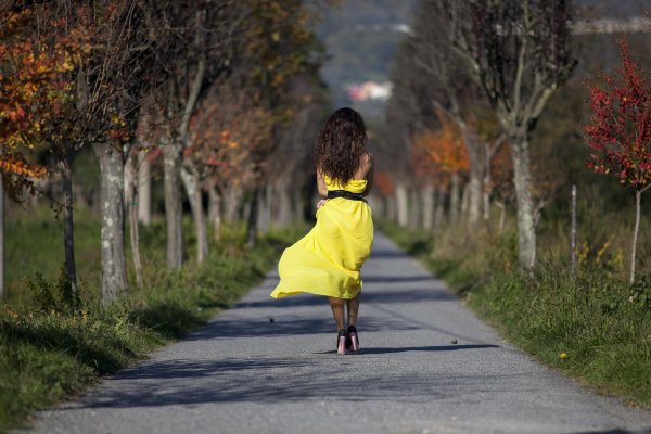 Идет девушка