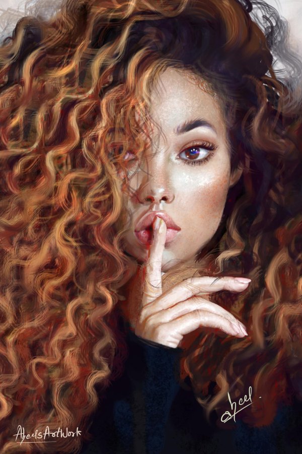 Кудрявая девушка