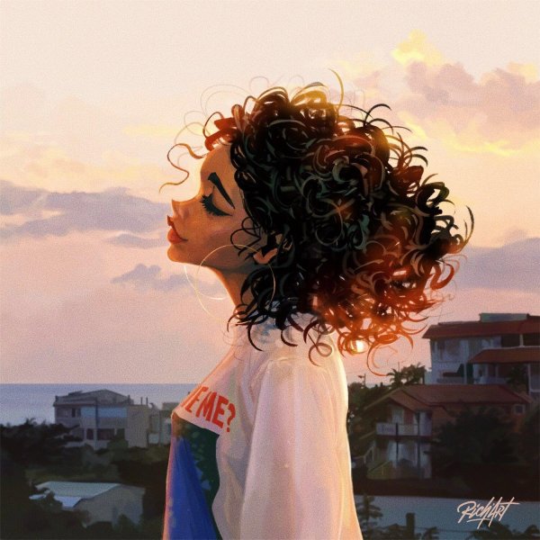 Кудрявая девушка