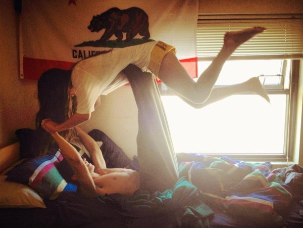 Девушка сверху