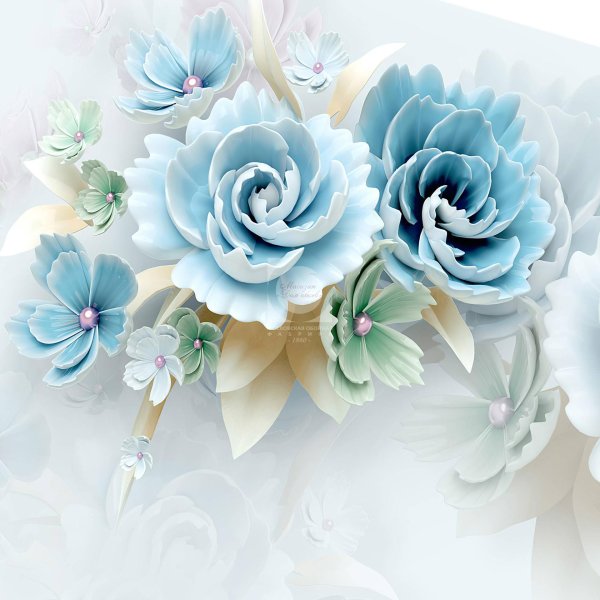 голубые розы фон