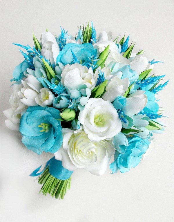 букет невесты синий ирис