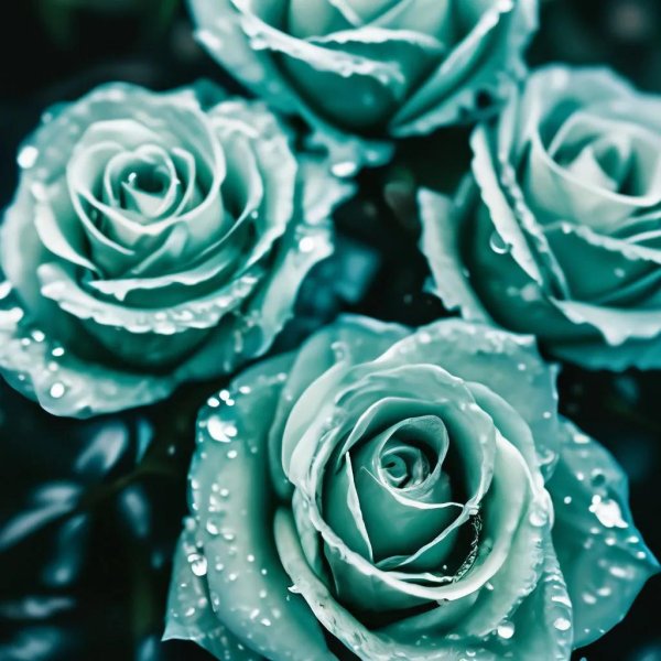 rose 3937 голубая бирюза