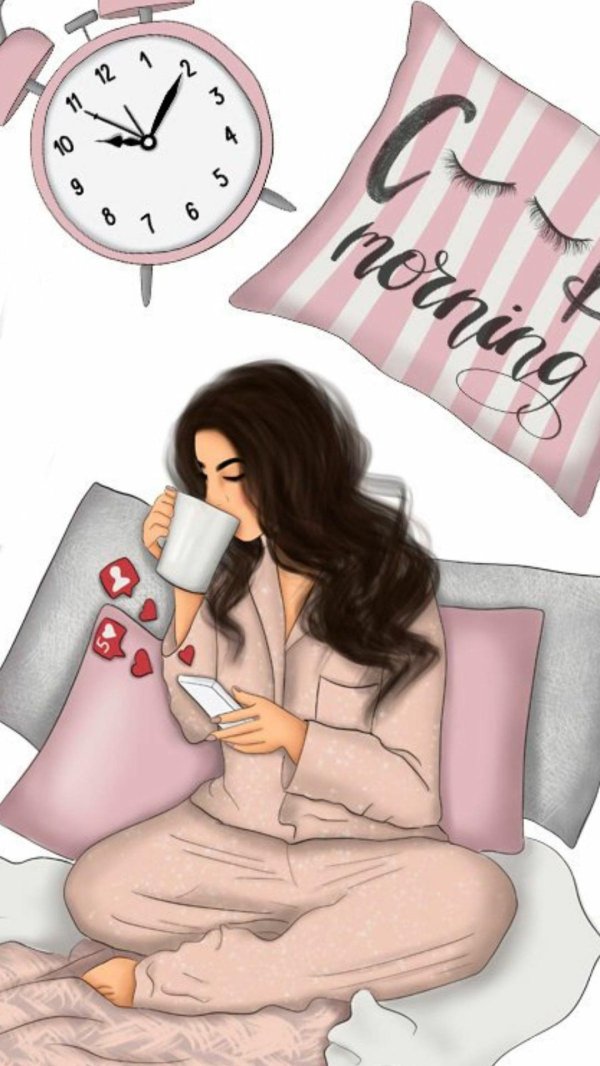 Утро девушка