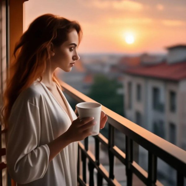 Утро девушка