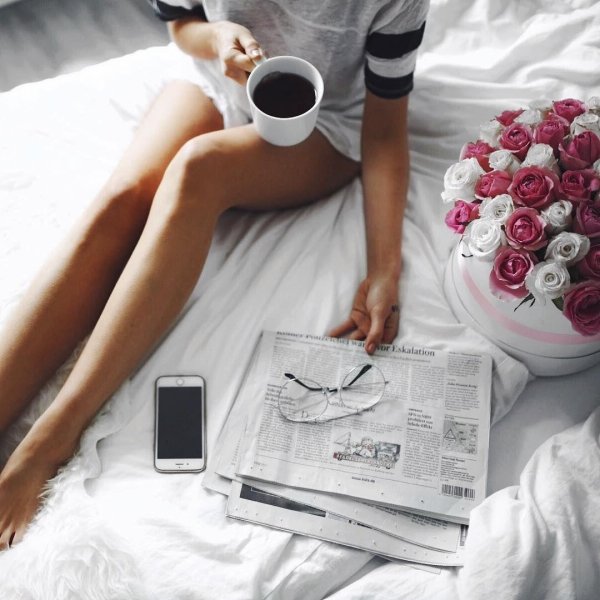 Утро девушка