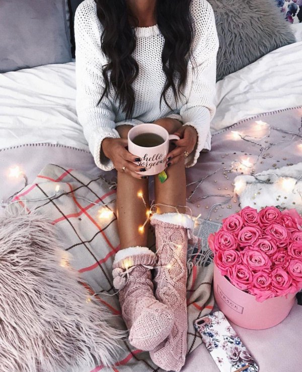 Утро девушка