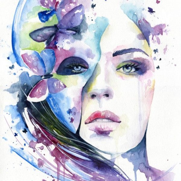 Акварель девушка