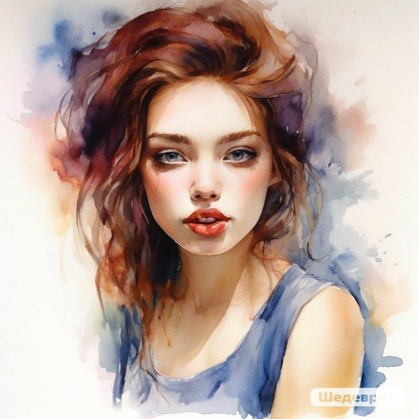 Акварель девушка