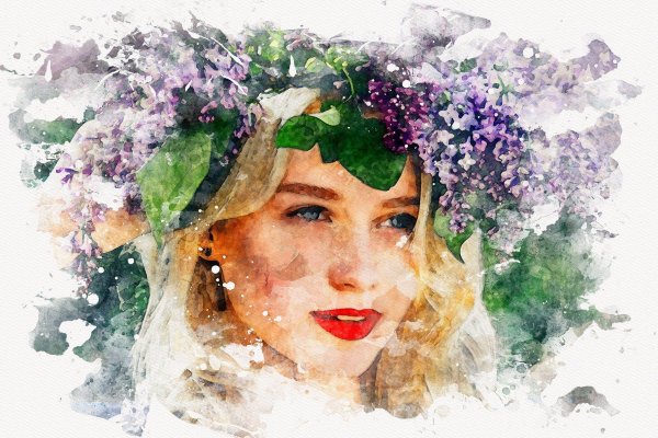 Акварель девушка