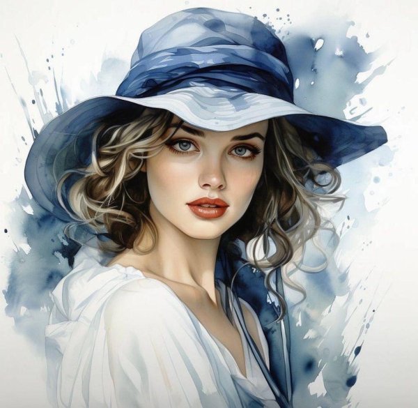 Акварель девушка