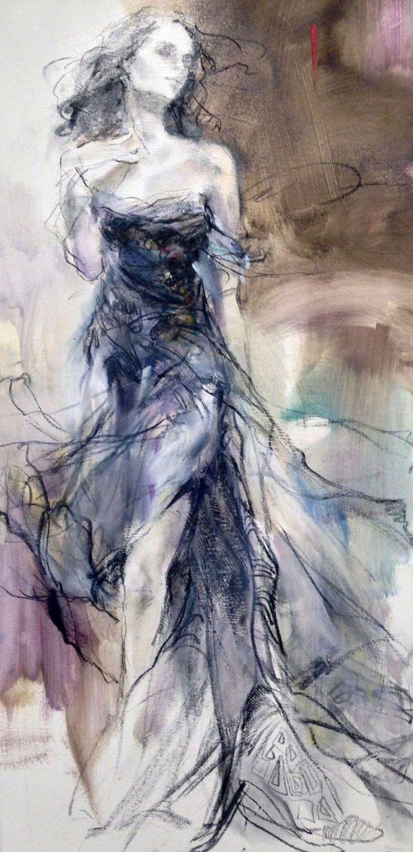 Акварель девушка