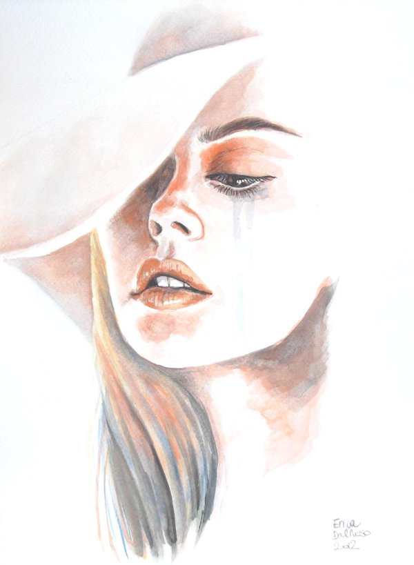 Акварель девушка