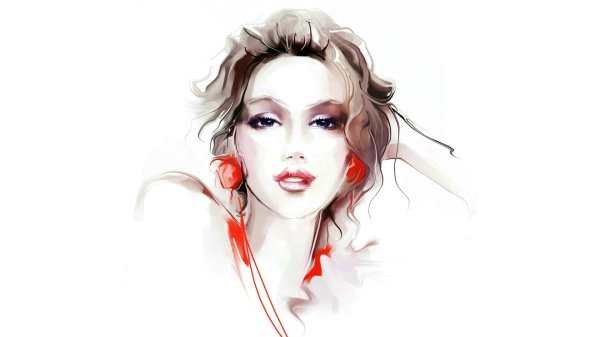 Акварель девушка