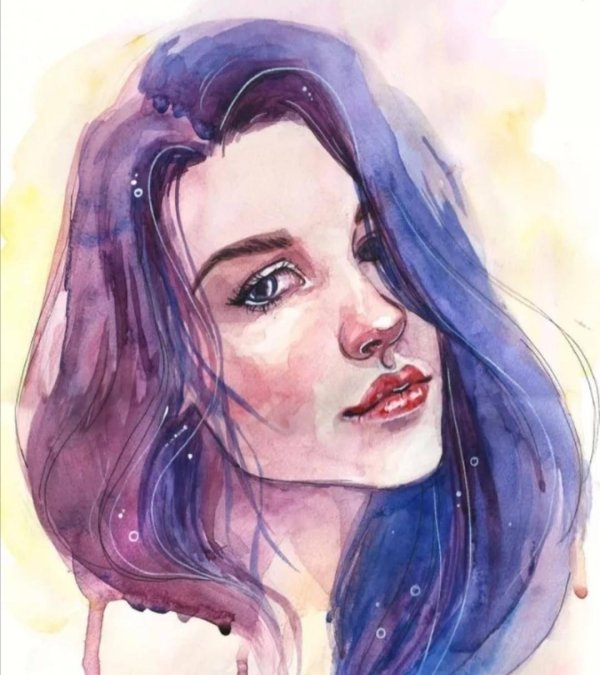 Акварель девушка