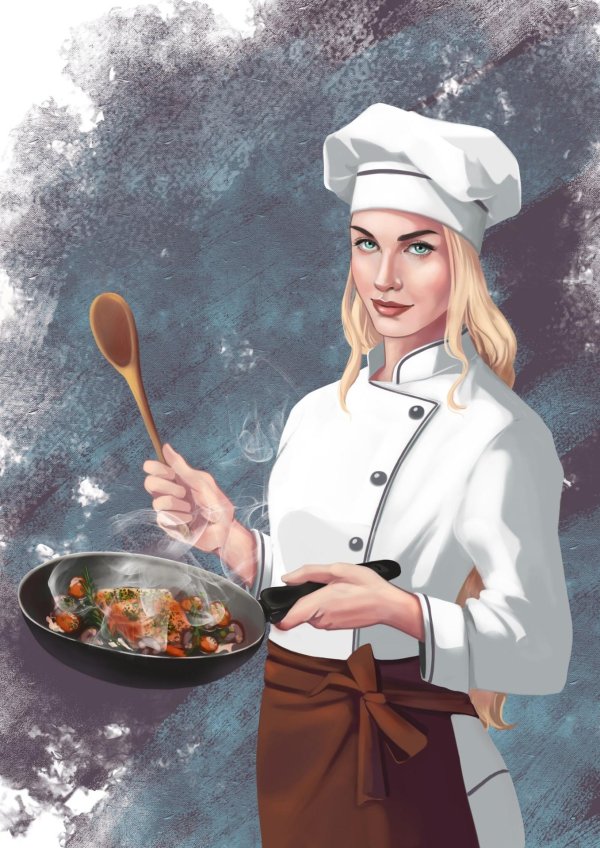 Девушка повар